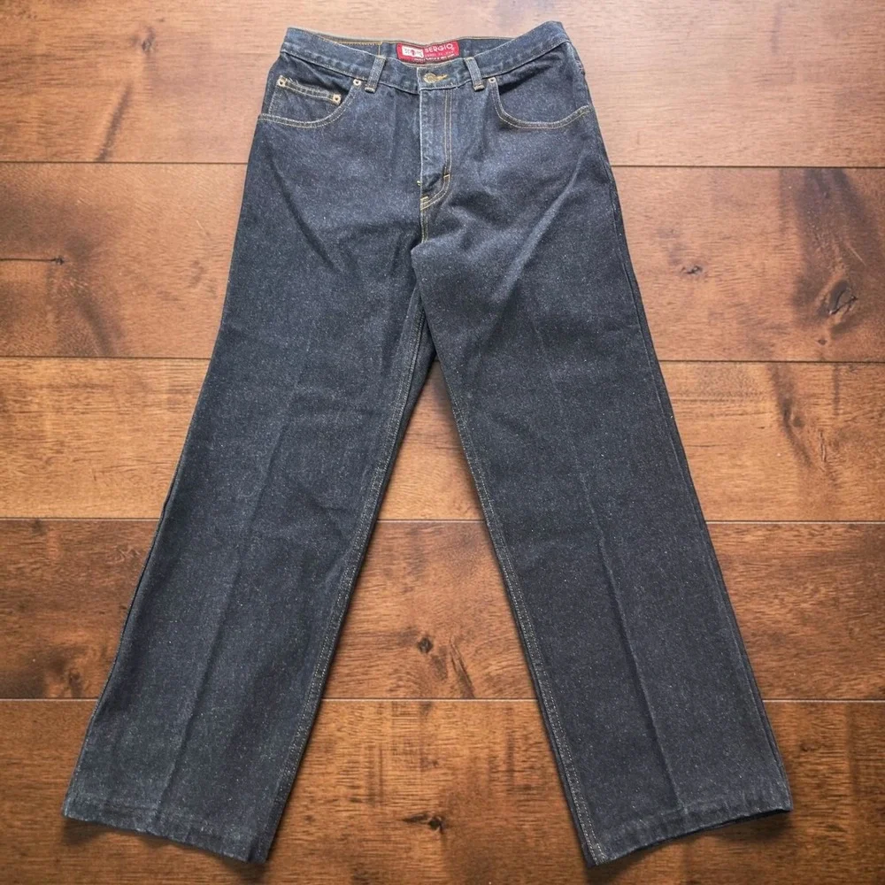 Vintage Sergio Valente Indigo Straight Leg Jeans Mens Dark Wash Denim W30xL27